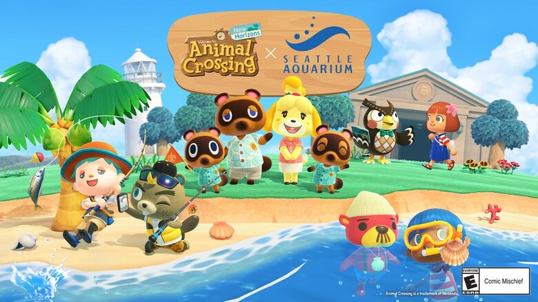 Take a peek inside the Seattle Aquarium X Animal Crossing collab event